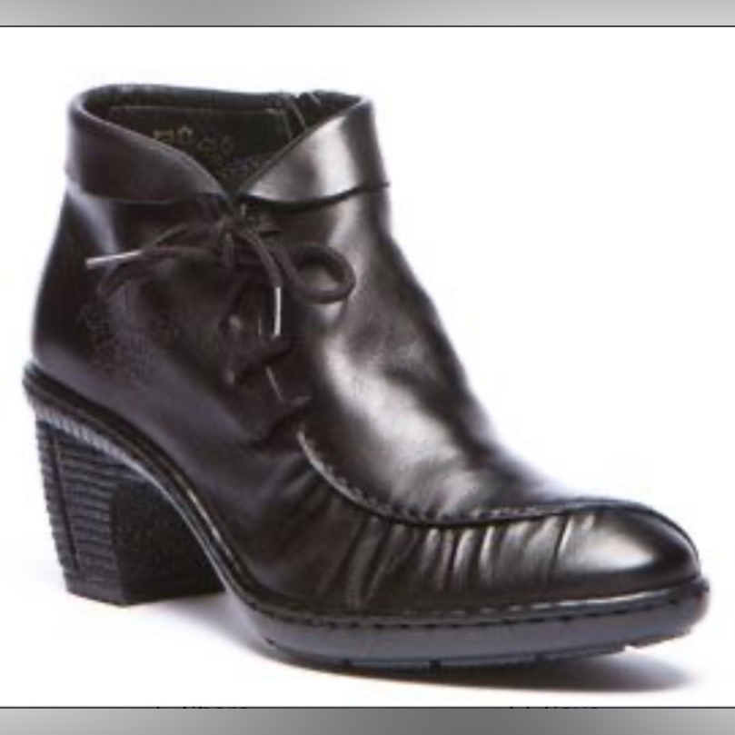 Rieker Antistress Black Leather Lace Up Ankle Booties Size 8.5